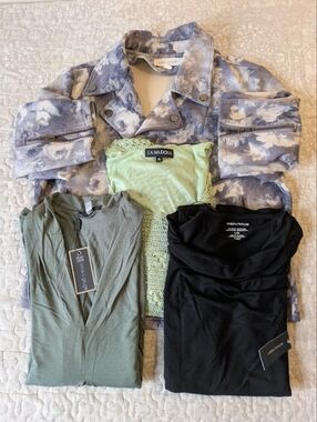 L Size, Spring Bundle , 4 Items, 3 Tops And 1 Jacket, NWT